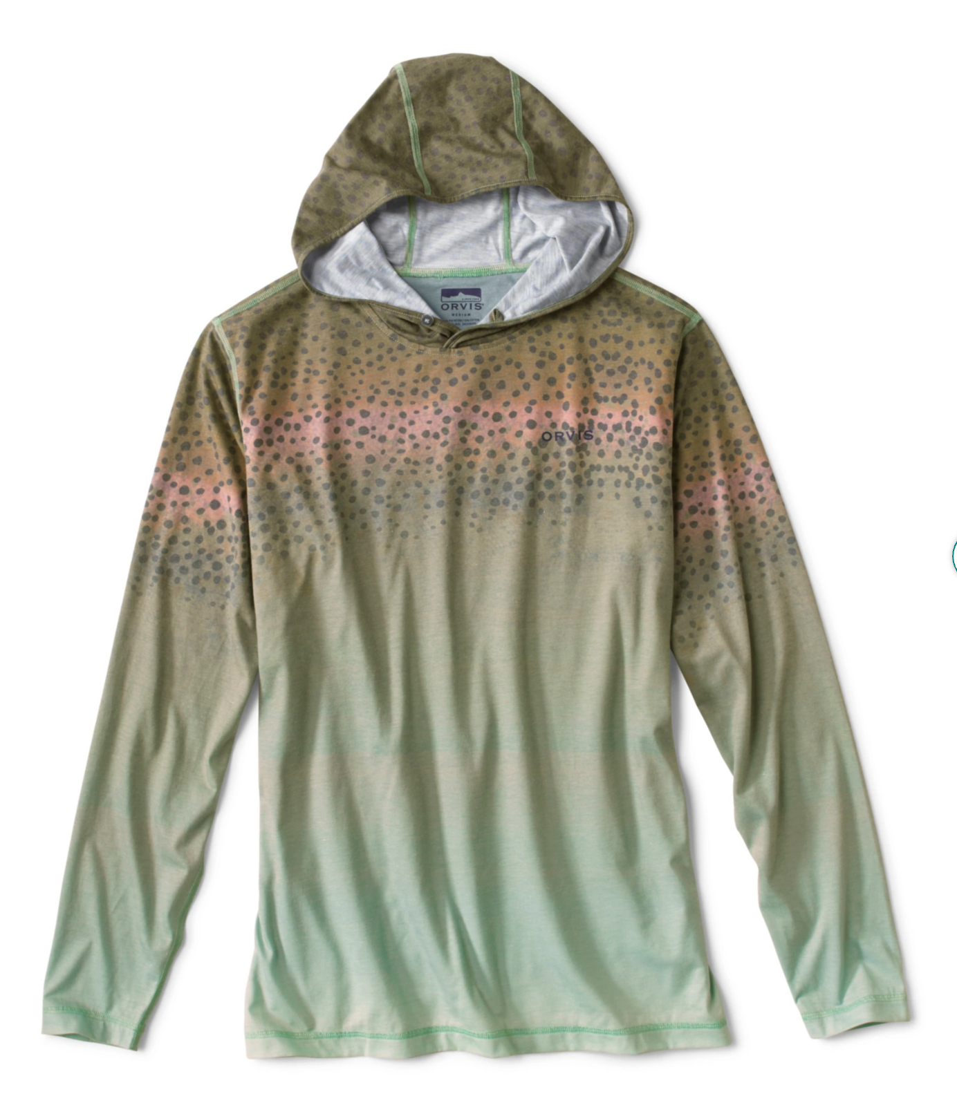 Orvis Men s drirelease Pullover Hoodie Rainbow Trout Print