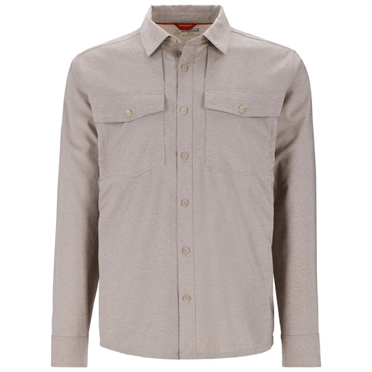 Simms Men's No-See-Um Bugstopper LS Shirt Dolomite Heather Image 01