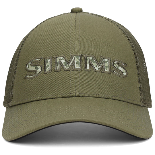 Simms Single Haul Trucker - Back Eddy Camo Fill Loden Image 01