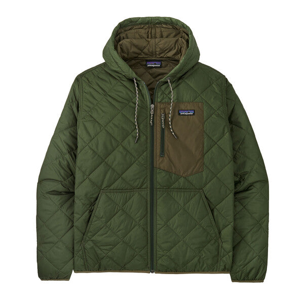 Patagonia Men's Diamond Quilted Bomber Hoody - Torrey Pine Green Sale