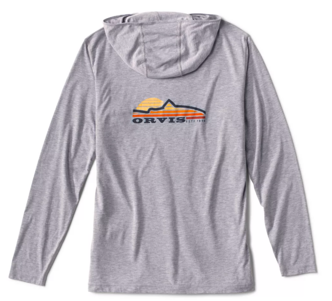 Orvis Logo drirelease Hoodie - Light Grey Kelly