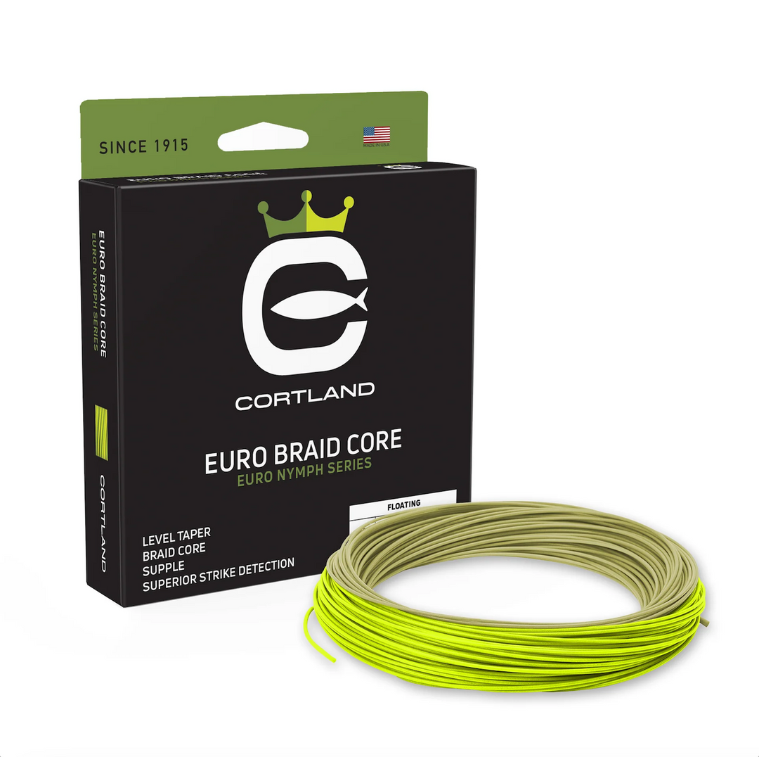 Cortland Euro Nymph Braid Core .022 Level Sage Green/Chartreuse Fly Line