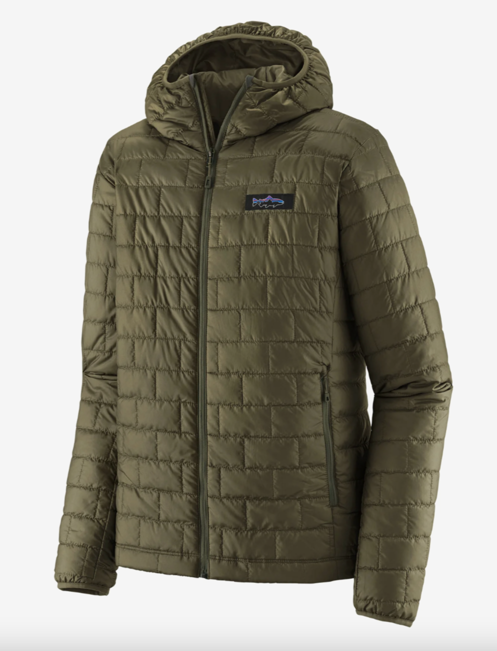 Patagonia Men's Nano Puff® Fitz Roy Trout Hoody - Basin Green Sale