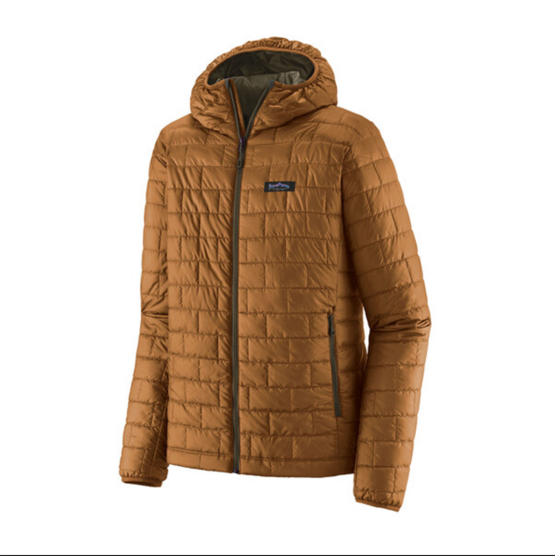 Patagonia Men's Nano Puff Fitz Roy Trout Hoody - Shelter Brown Sale