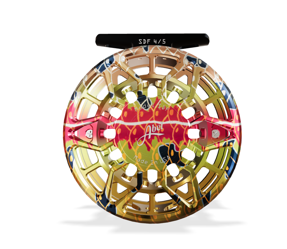 Abel SDF 4/5 Ported Fly Reel | DeYoung Rainbow