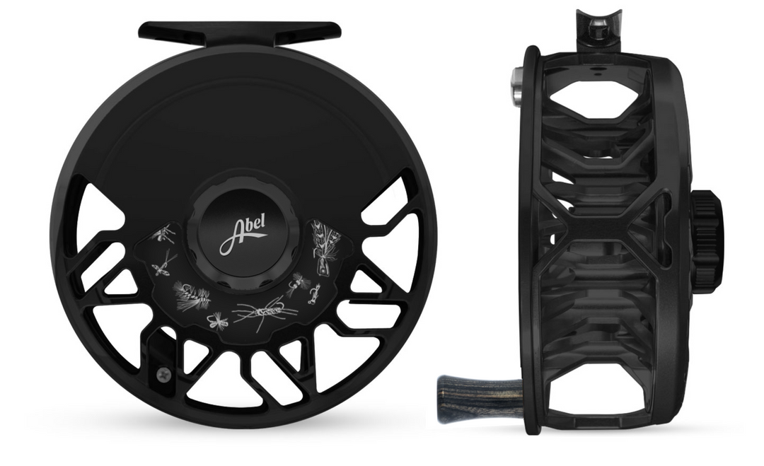 Abel Rove Fly Reel - Basic Black - Basic Black Knob - 4/6 WT with Ebony Handle