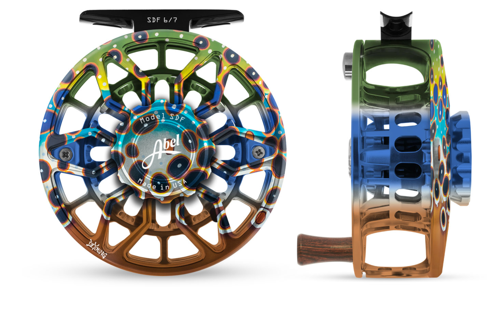 abel sdf 6/7 fly reel Abel SDF Fly Reel Ported - DeYoung Brown Flank