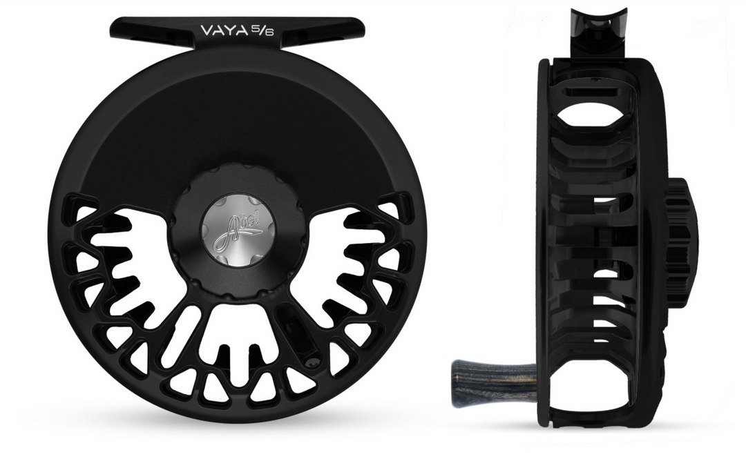 Abel Vaya Fly Reel - Basic Black - 5/6 WT with Ebony Handle
