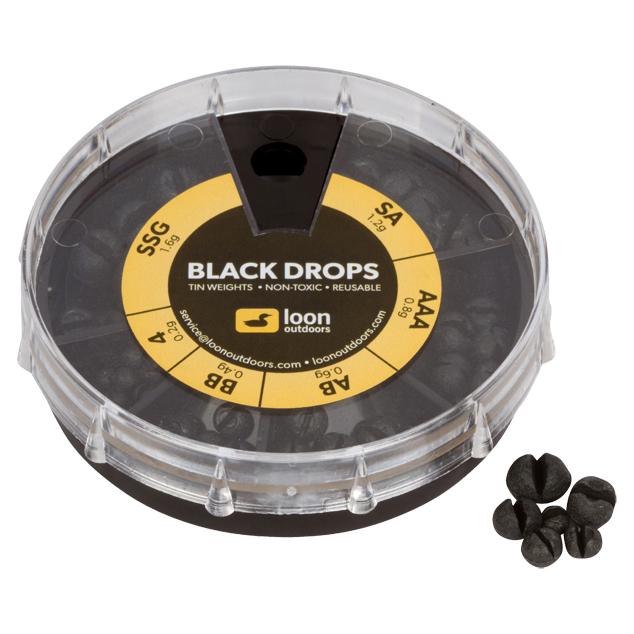 Loon Outdoors Black Drops Split Shot | 6 Division
