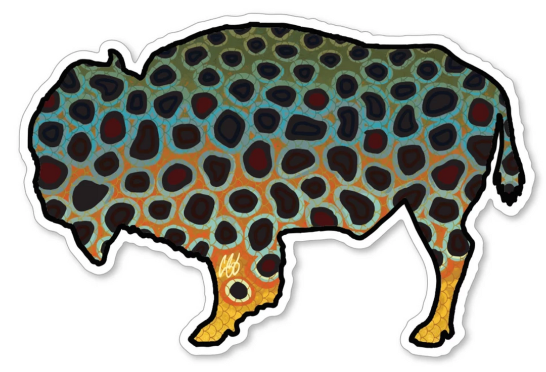 Casey Underwood Bison Brown Decal Sticker