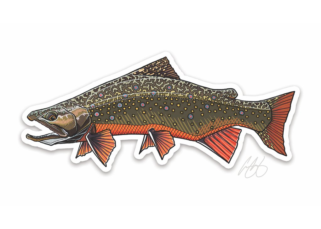 Casey Underwood Brook Trout Decal Sticker