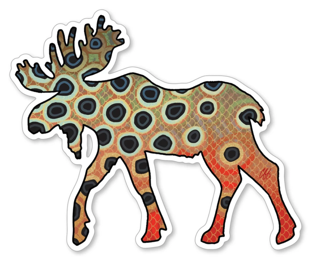 Casey Underwood Moose Cutthroat Trout Decal Sticker
