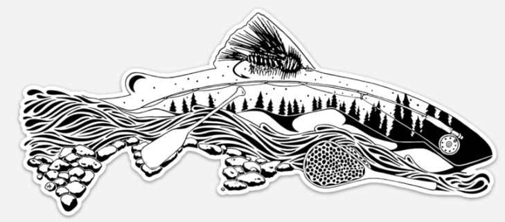 Nate Karnes The Remedy - Elements of Fly Fishing Decal