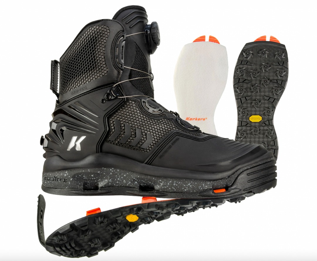 Korkers River Ops BOA w/ Felt & Vibram Soles