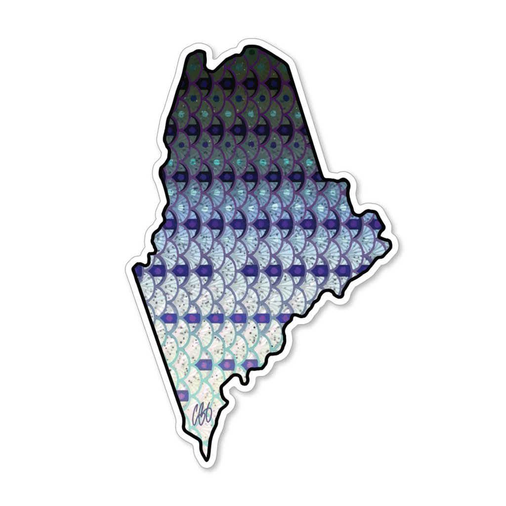 Casey Underwood Maine Striped Bass Decal Sticker