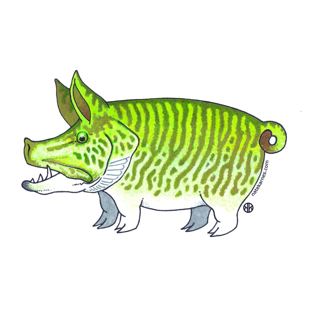 Nate Karnes Pig Musky Decal