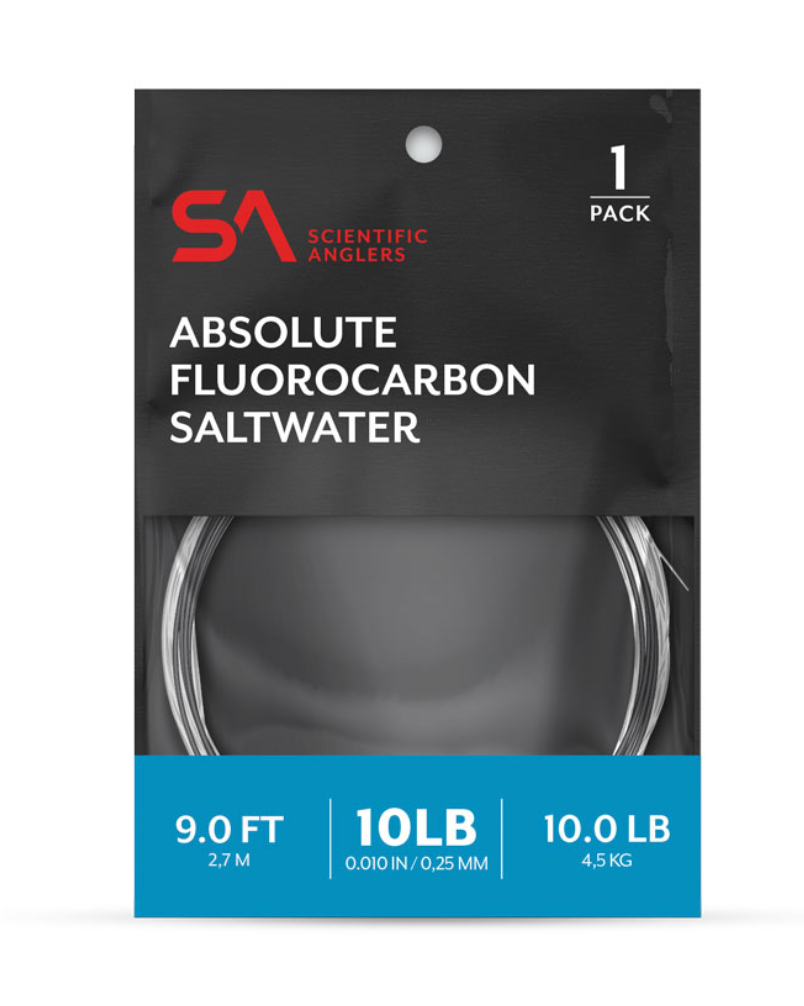 Scientific Anglers Absolute Fluorocarbon Saltwater Leader 1-Pack 9' – Ed's Fly  Shop