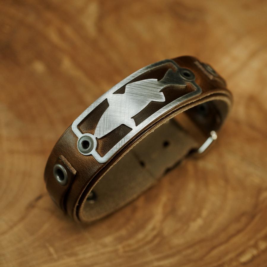 Sight Line Provisions Redfish Horween Brown Bracelet