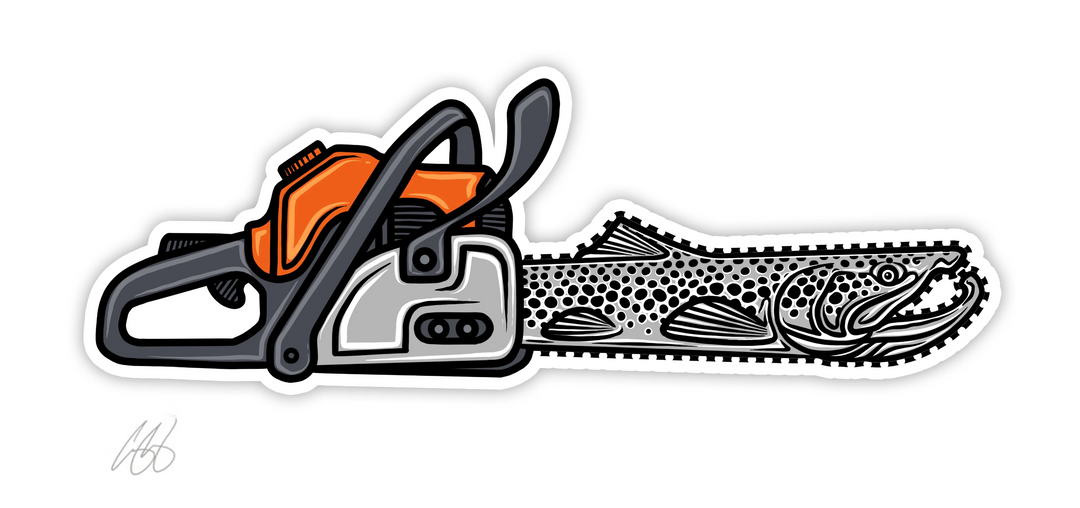 Casey Underwood Trout Saw Decal Sticker