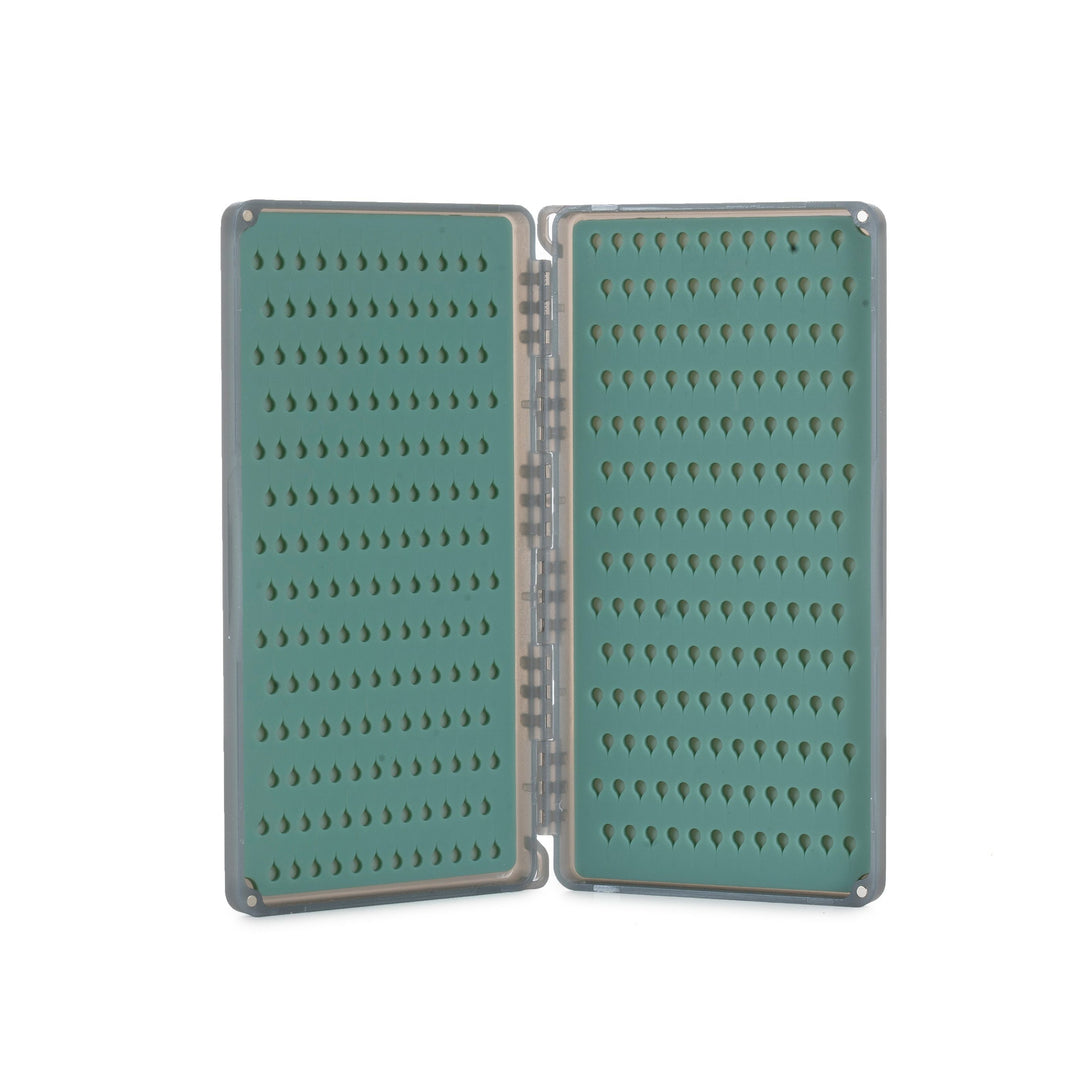Fishpond Tacky Original 2X Fly Box open showing silicone inserts