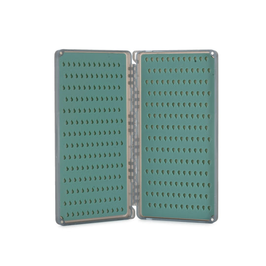 Fishpond Tacky Original 2X Fly Box open showing silicone inserts
