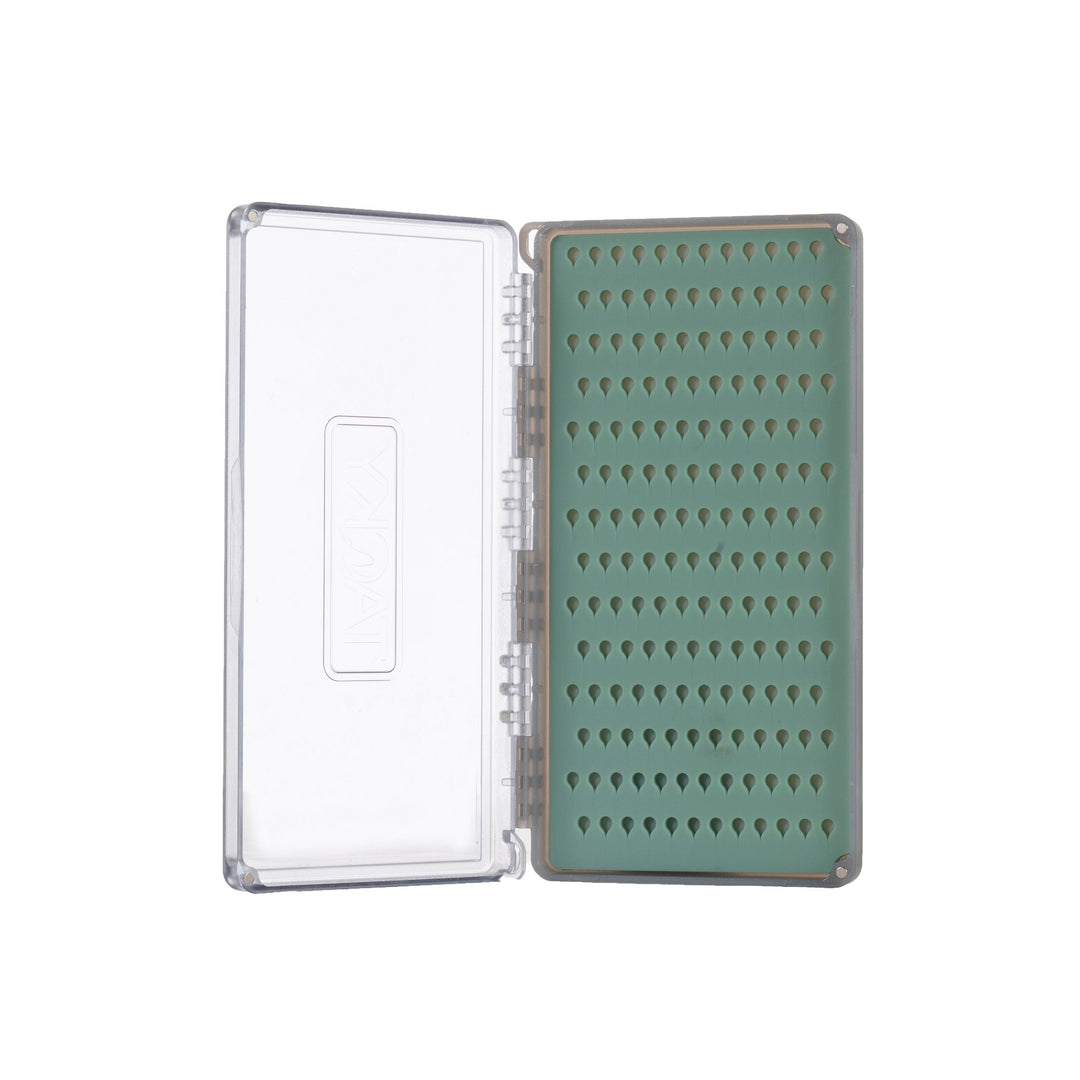 Fishpond Tacky Original Fly Box open showing silicone pad