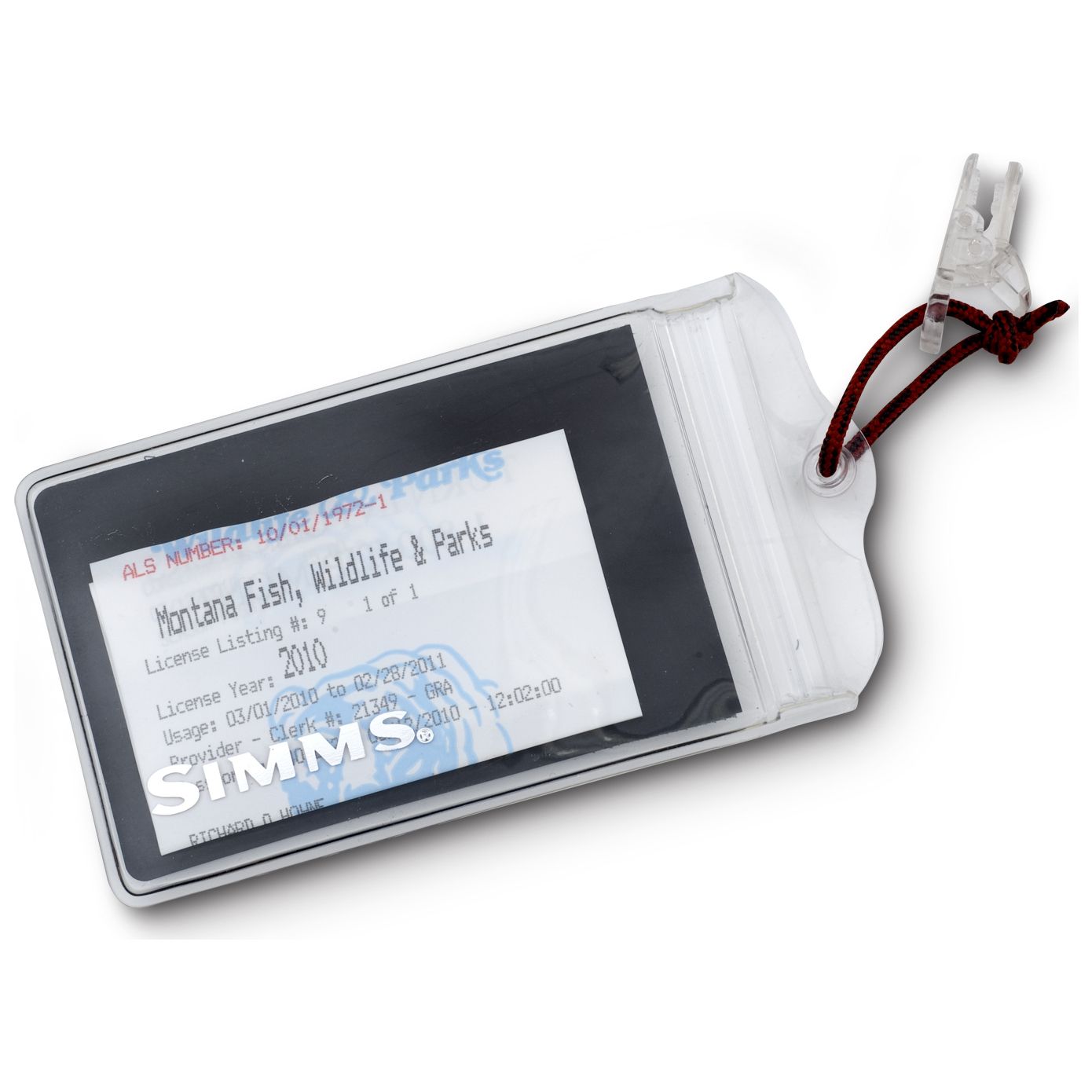 Simms Waterproof License Holder Clear Image 01