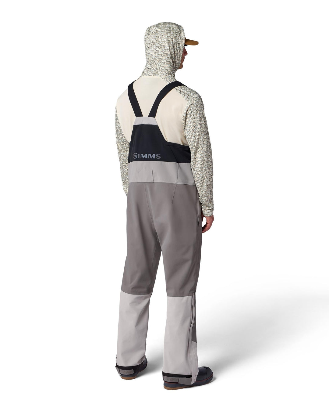 Simms Men's Challenger Bib in Shale, back
