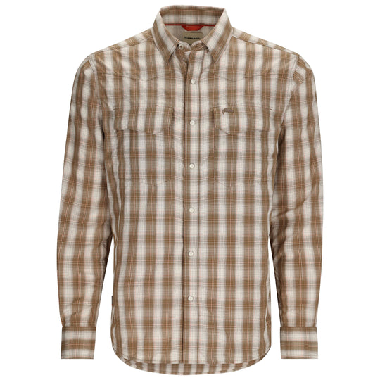 Simms Men's Big Sky LS Shirt Driftwood Plaid Image 01