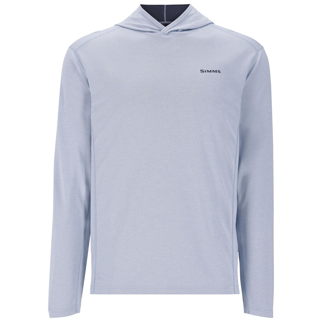 Simms Men's BugStopper Hoody Steel Blue Heather Image 01