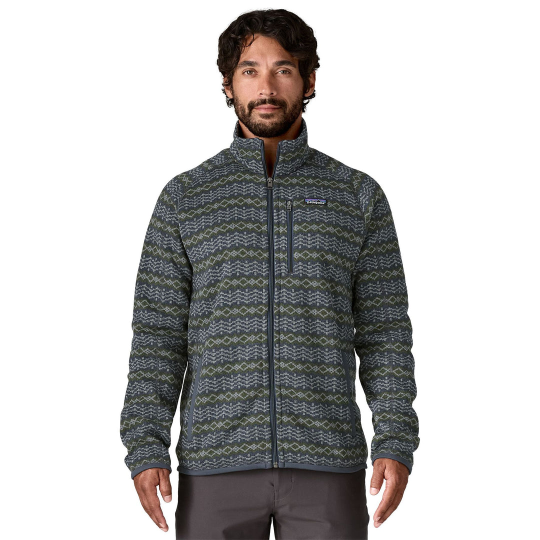 Patagonia Men's Better Sweater Jacket Woven Together: Smolder Blue Image 02