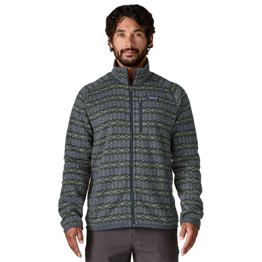 Patagonia Men's Better Sweater Jacket Woven Together: Smolder Blue Image 02