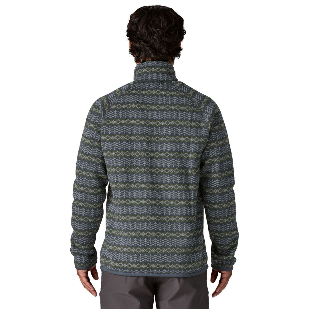 Patagonia Men's Better Sweater Jacket Woven Together: Smolder Blue Image 03