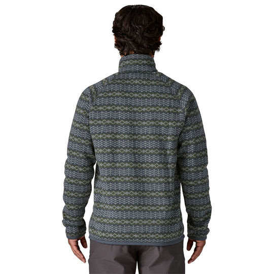 Patagonia Men's Better Sweater Jacket Woven Together: Smolder Blue Image 03