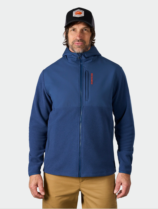 Grundens Bering Fleece Pro Full-Zip Hoodie - Blue Abyss