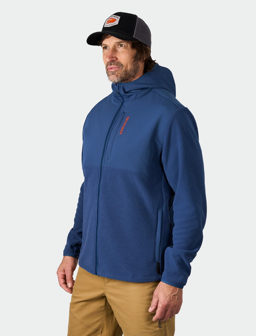 Grundens Bering Fleece Pro Full-Zip Hoodie - Blue Abyss