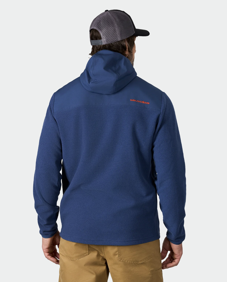 Grundens Bering Fleece Pro Full-Zip Hoodie - Blue Abyss