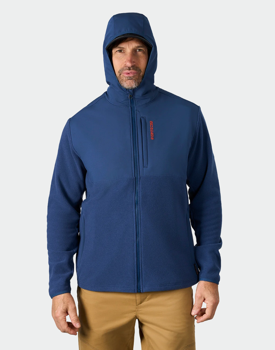 Grundens Bering Fleece Pro Full-Zip Hoodie - Blue Abyss