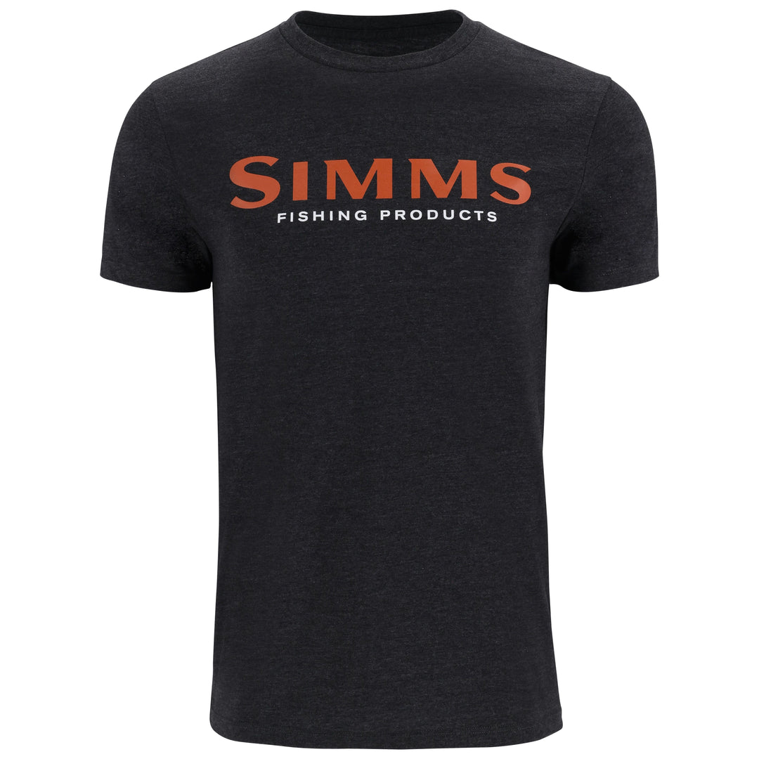 Simms Men's Logo T-Shirt Dark Gunmetal Heather Image 01