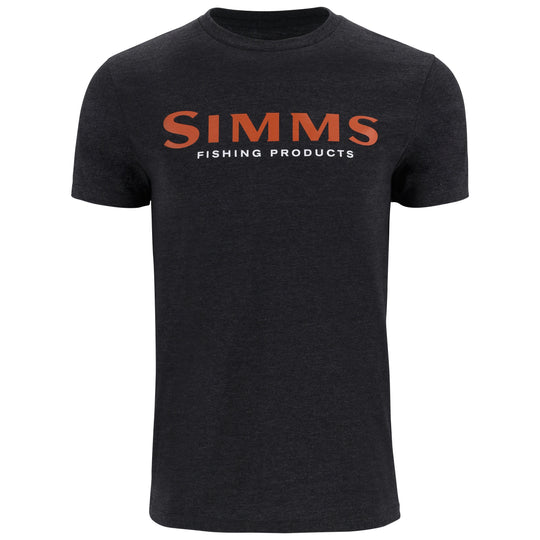 Simms Men's Logo T-Shirt Dark Gunmetal Heather Image 01