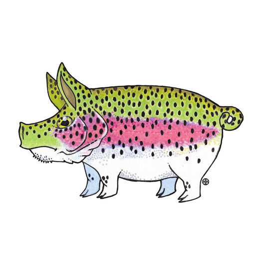 Nate Karnes Pig Rainbow Trout Decal