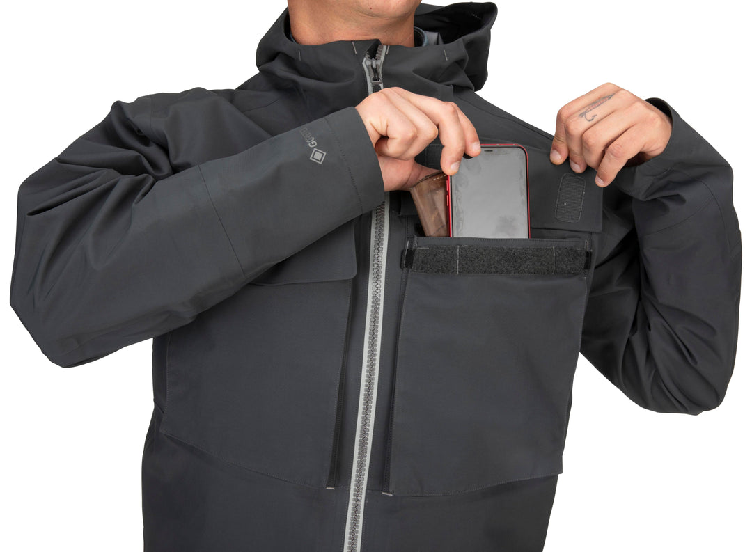 Simms Men's Guide Classic Jacket Carbon Image 16