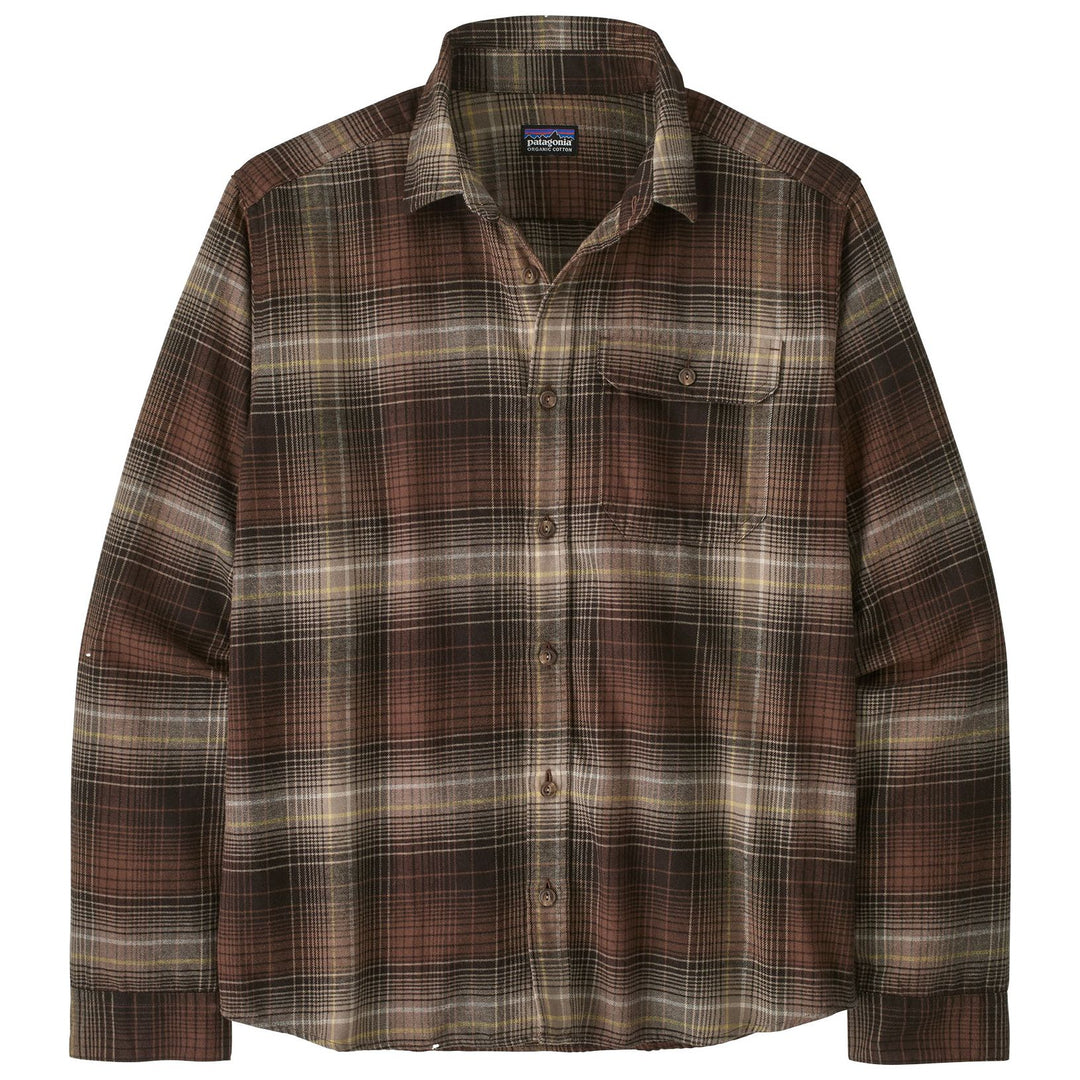 Patagonia Men's Long-Sleeved Lightweight Fjord Flannel Shirt Melting Ombre: Den Brown Image 01