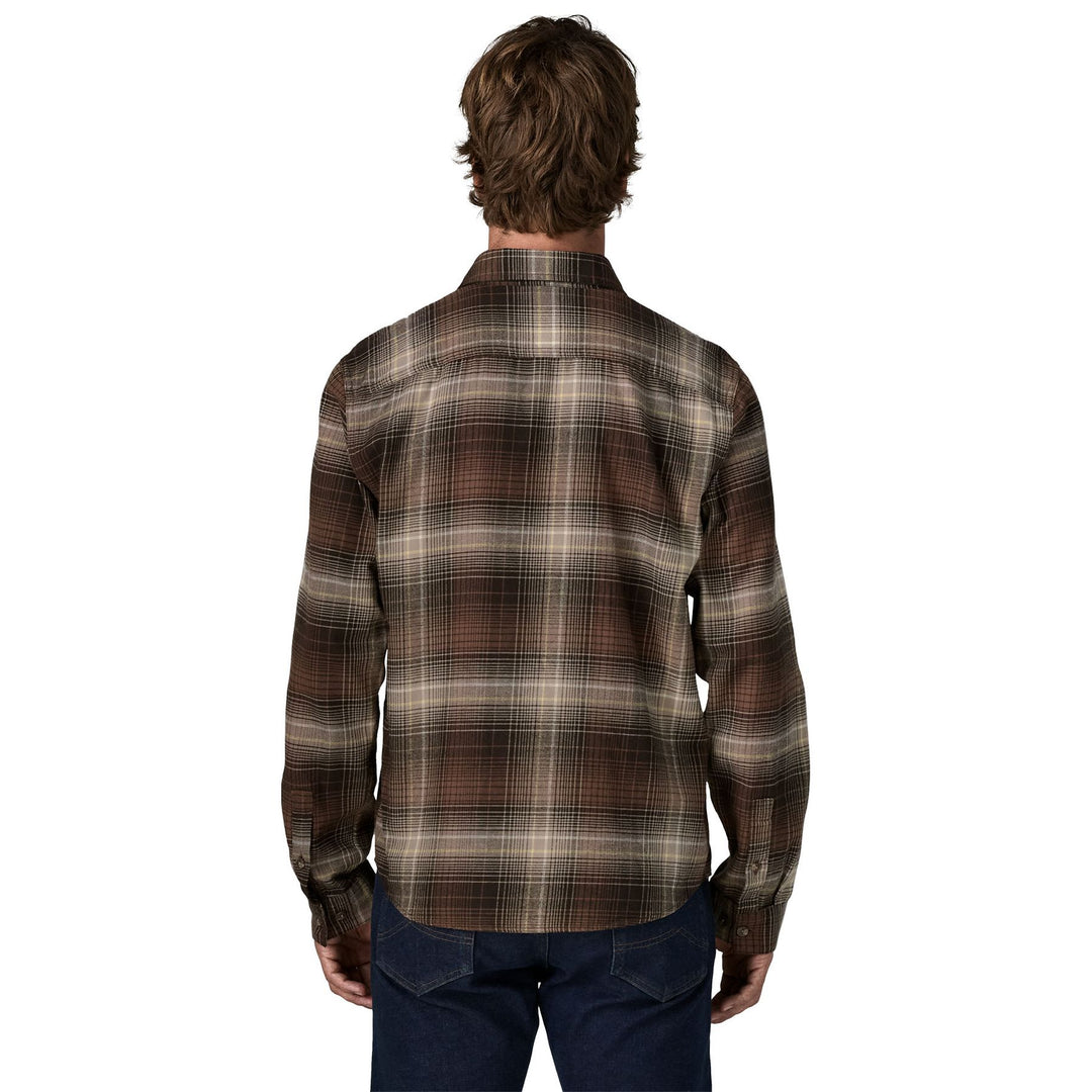 Patagonia Men's Long-Sleeved Lightweight Fjord Flannel Shirt Melting Ombre: Den Brown Image 04