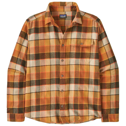 Patagonia Men's Long-Sleeved Lightweight Fjord Flannel Shirt Rocky: Otter Brown Image 01