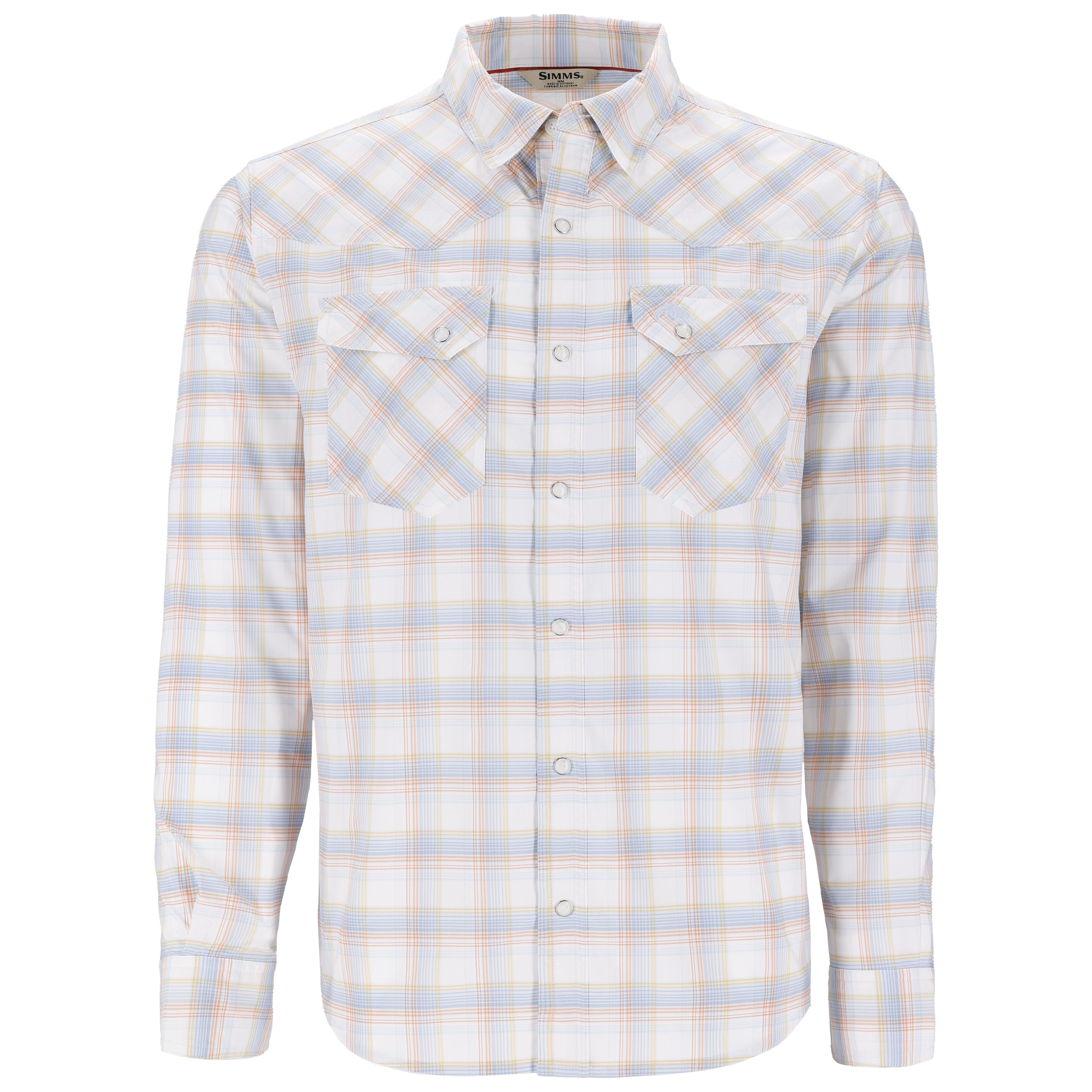 Simms Men's Brackett LS Shirt White Brackett Image 01