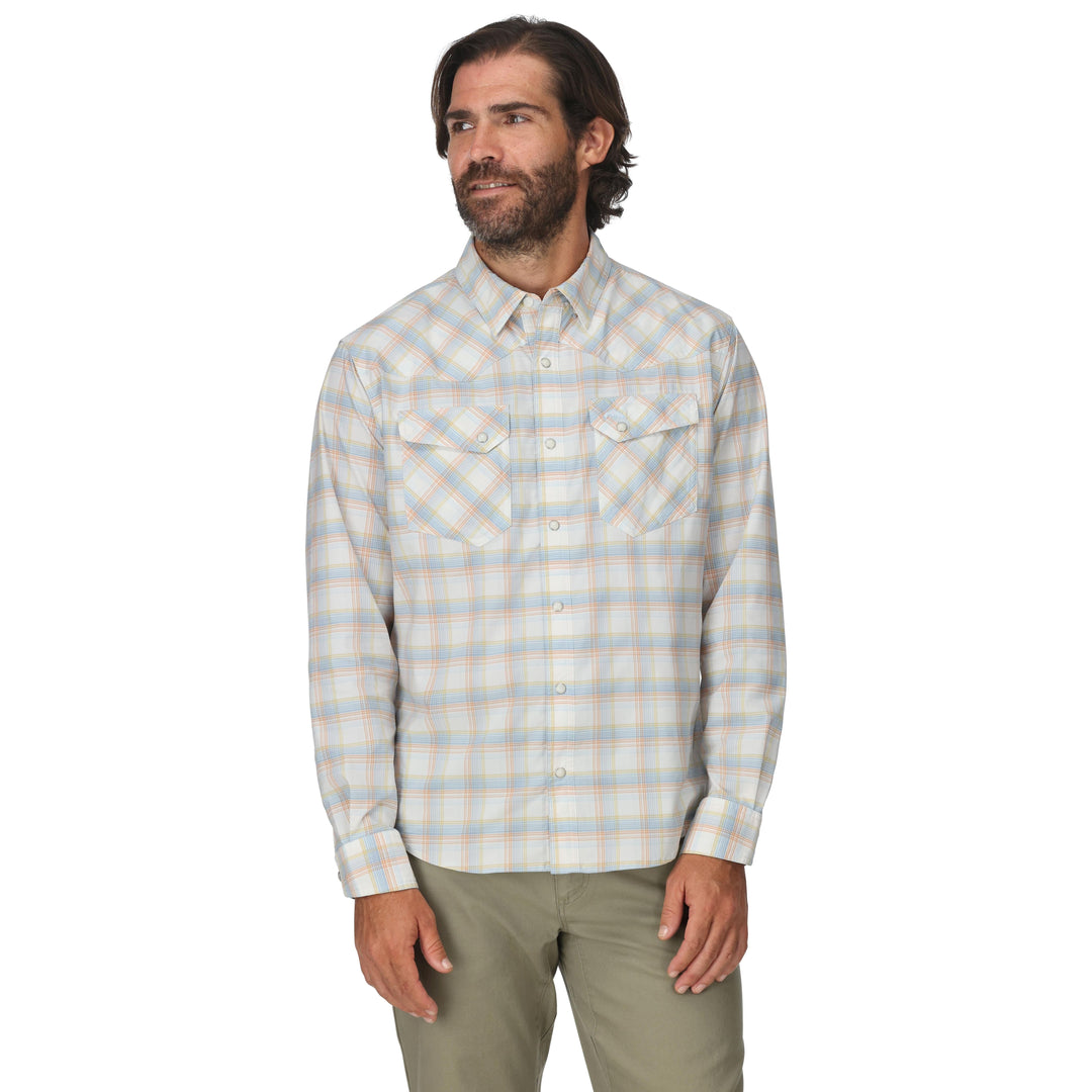Simms Men's Brackett LS Shirt White Brackett Image 02