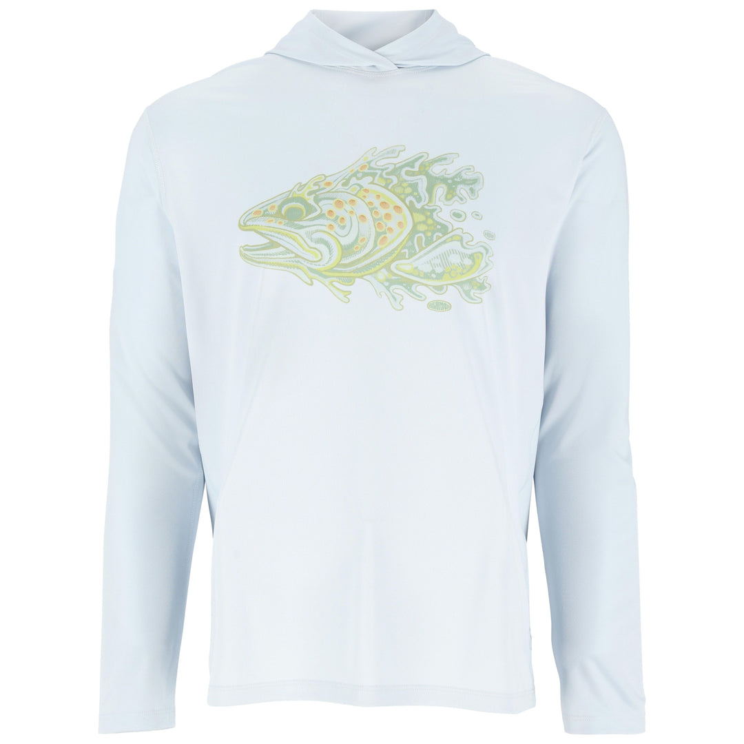 Simms Men's Tech Hoody - Artist Series Bimini Trout Head Image 01