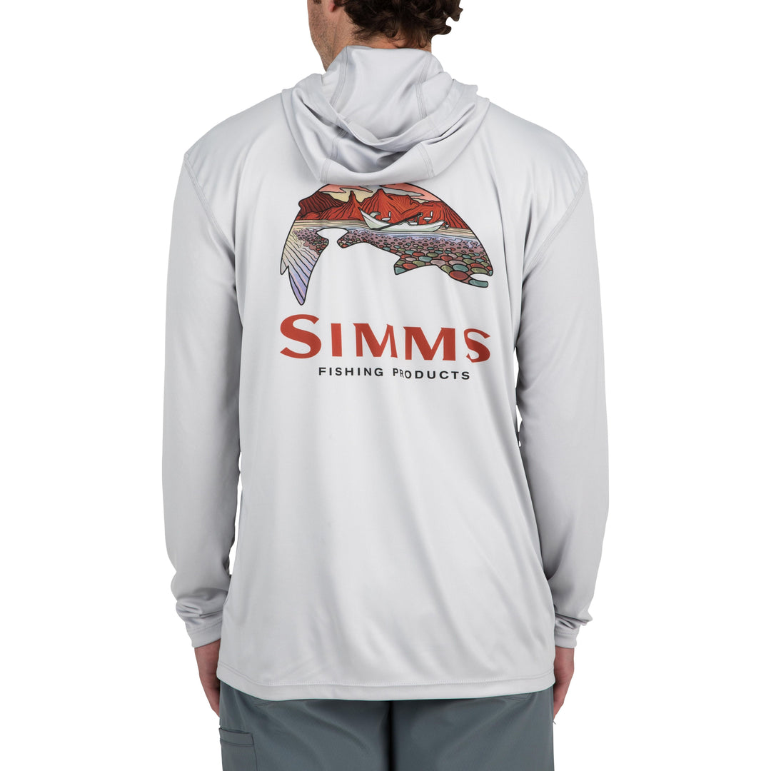 Simms Men's Tech Hoody - Artist Series Trout Logo Flame/Sterling Image 02