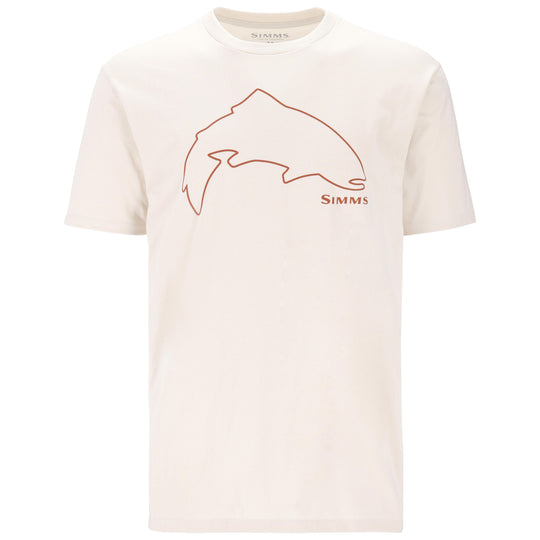 Simms Men's Trout Outline T-Shirt Natural Image 01
